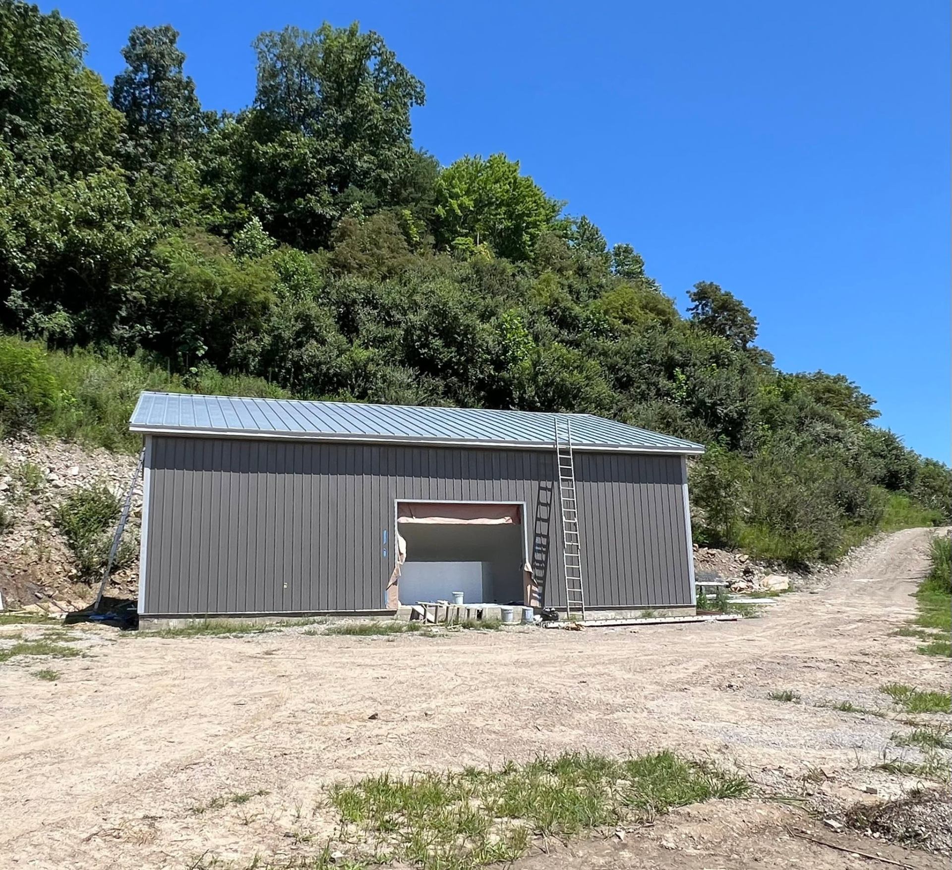 Finished metal pole barn project
